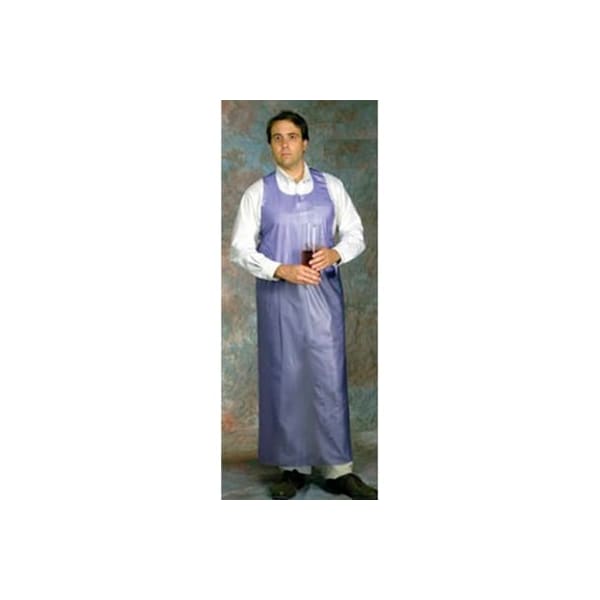 Keystone Safety 6 Mil PVC Apron W/ Die Cut Edge, Blue, 35" x 45", 12/Bag AP-PVC-6DC-3545-BL-1BG - main